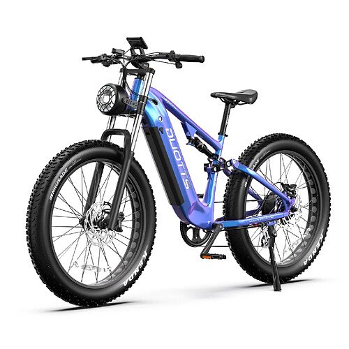Duotts ​​E26 elektrische fiets - 750W 48V20AH 26*4.0 - Blauwpaars menager-plus