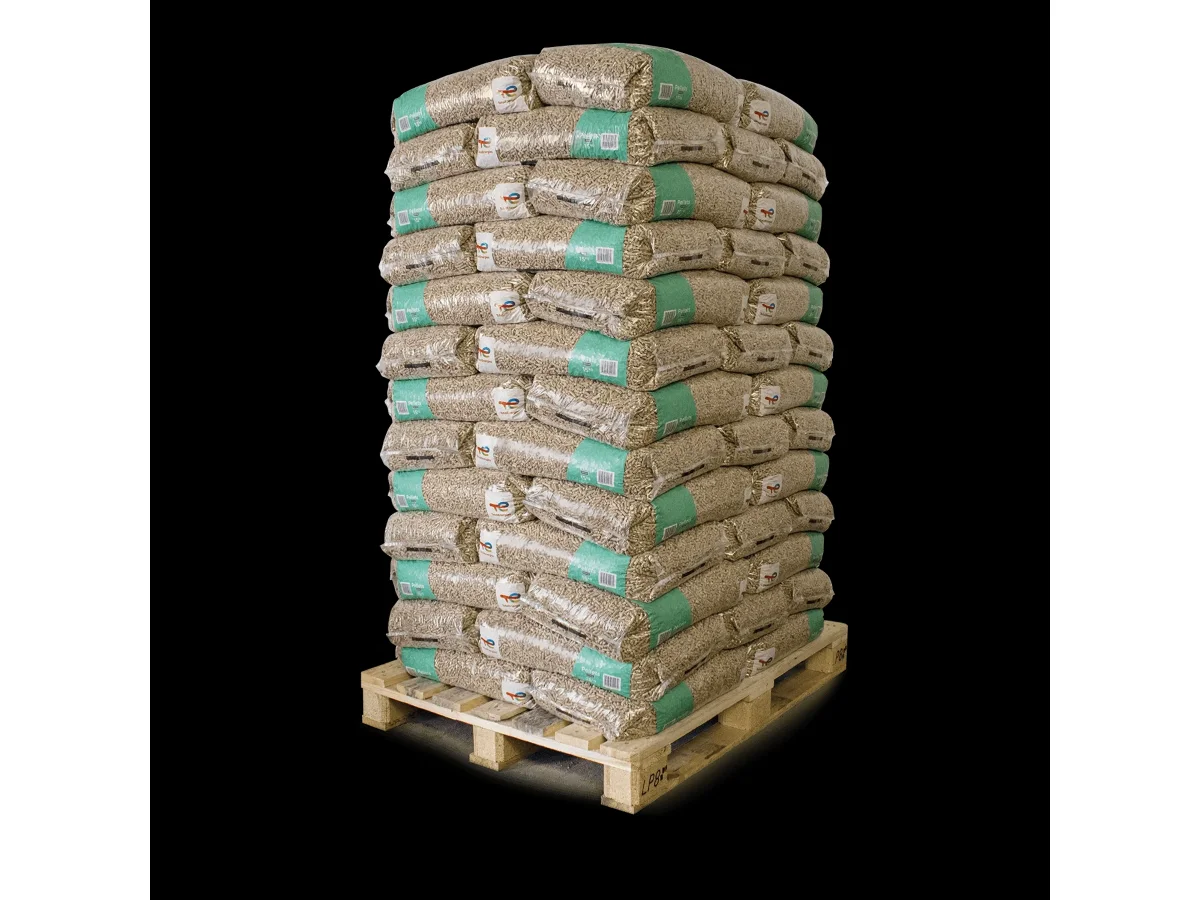 Houtpellets – Total Energies – Premium 15 kg x 65 zakken – Hoogwaardige prestaties