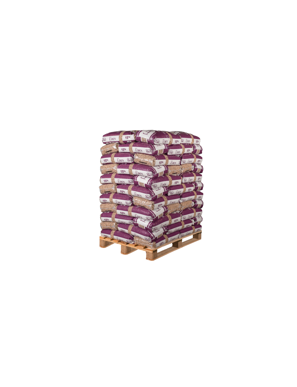 EDEN PREMIUM HOUTPELLETS - Pallet met 66 zakken van 15 kg, oftewel 990 kg. menager-plus